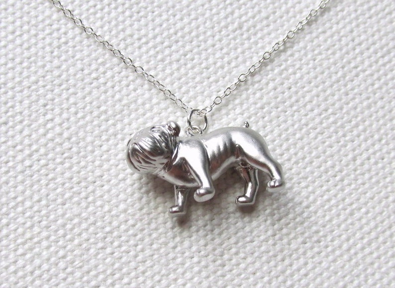 Silver French Bulldog Necklace Sterling Silver Chain 3D Dog Etsy UK