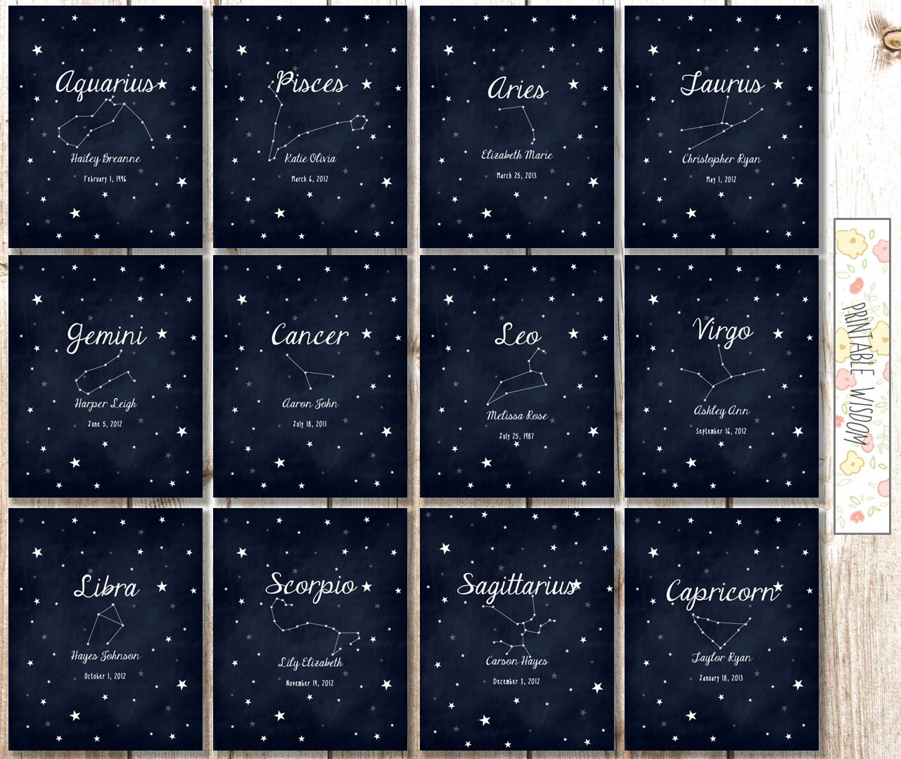 nursery-zodiac-astrology-art-printable-personalized-name-etsy