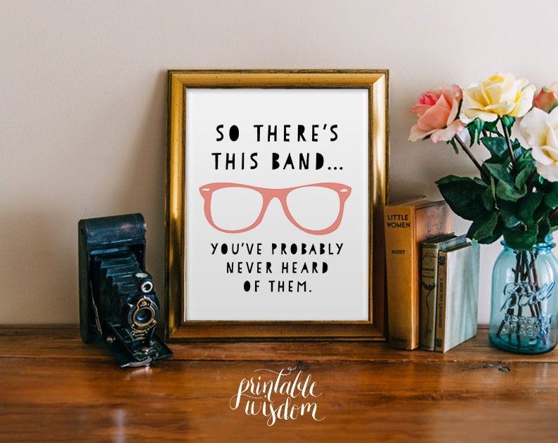 Funny printable wall art decor poster, typography digital printables custom hipster quote trendy Printable Wisdom 