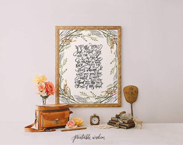 Quote Print, Irish Blessing Printable decor wall art decor poster, ma…