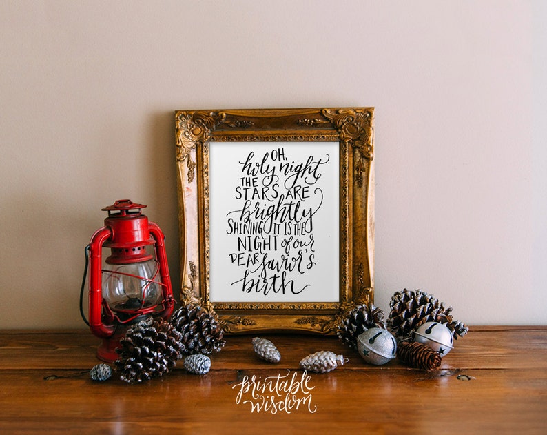 Printable Wisdom Christmas art print holiday decoration, wall art decor poster christmas carol, calligraphy print typography christian 