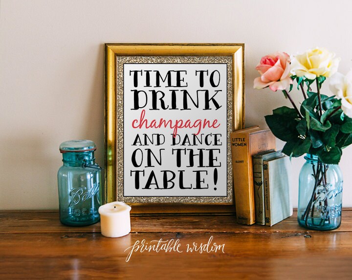 Quote Print, Printable art wall decor, inspirational quotes party dec…