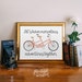 Quote Print, Printable wall art decor poster, Inspirational love, digital typography - adventures tandem bicycle quote Printable Wisdom