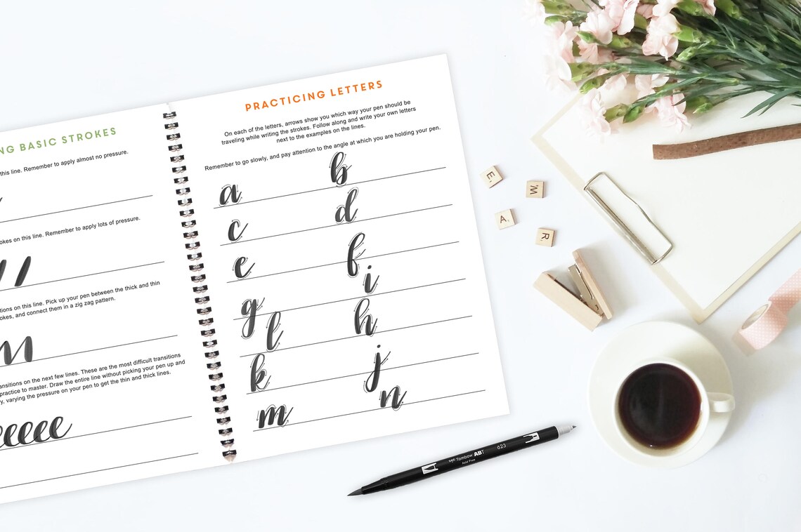 Brush Calligraphy Starter Kit Printable Wisdom Learn No Fuss | Etsy