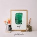 Printable art print birthstone wall art decor, May emerald printable wisdom, watercolor gemstone art printable wall decor, nursery art