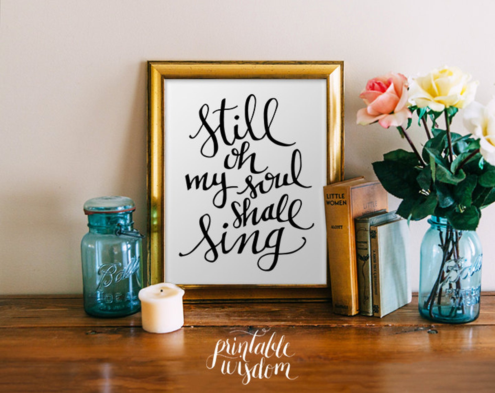 Wall Art Print Decor Printable Wisdom Calligraphy Quote | Etsy