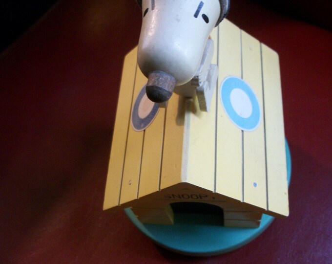 Watch Out Red Baron Snoopy on Dog House Music Box Song is Over There Etsy