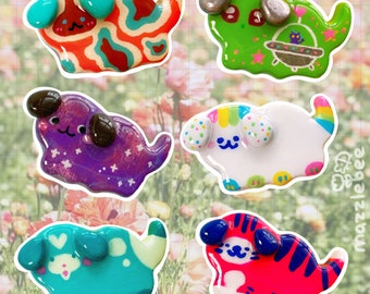 Clay Dog Magnets- Handmade Cute Decor Home Kawaii