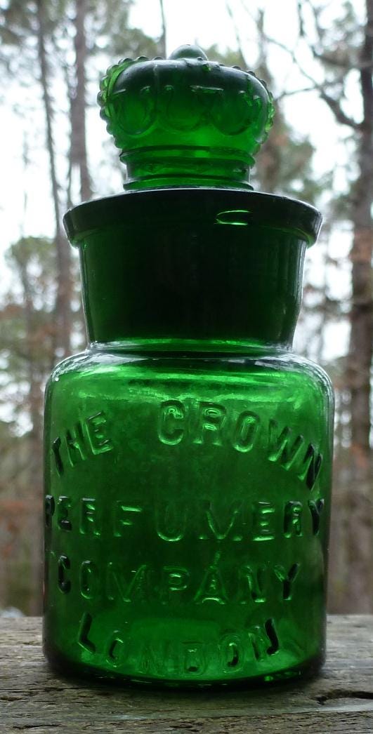 Green Crown Perfume Bottle - Etsy