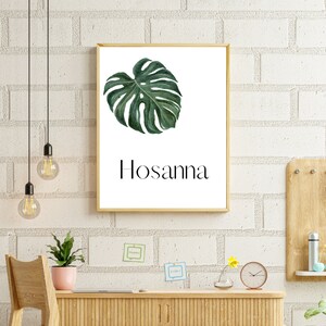 Hosanna Digitaldruck | Christliche Wandkunst | Ostern Kunstwerk | Christliche Osterkunst