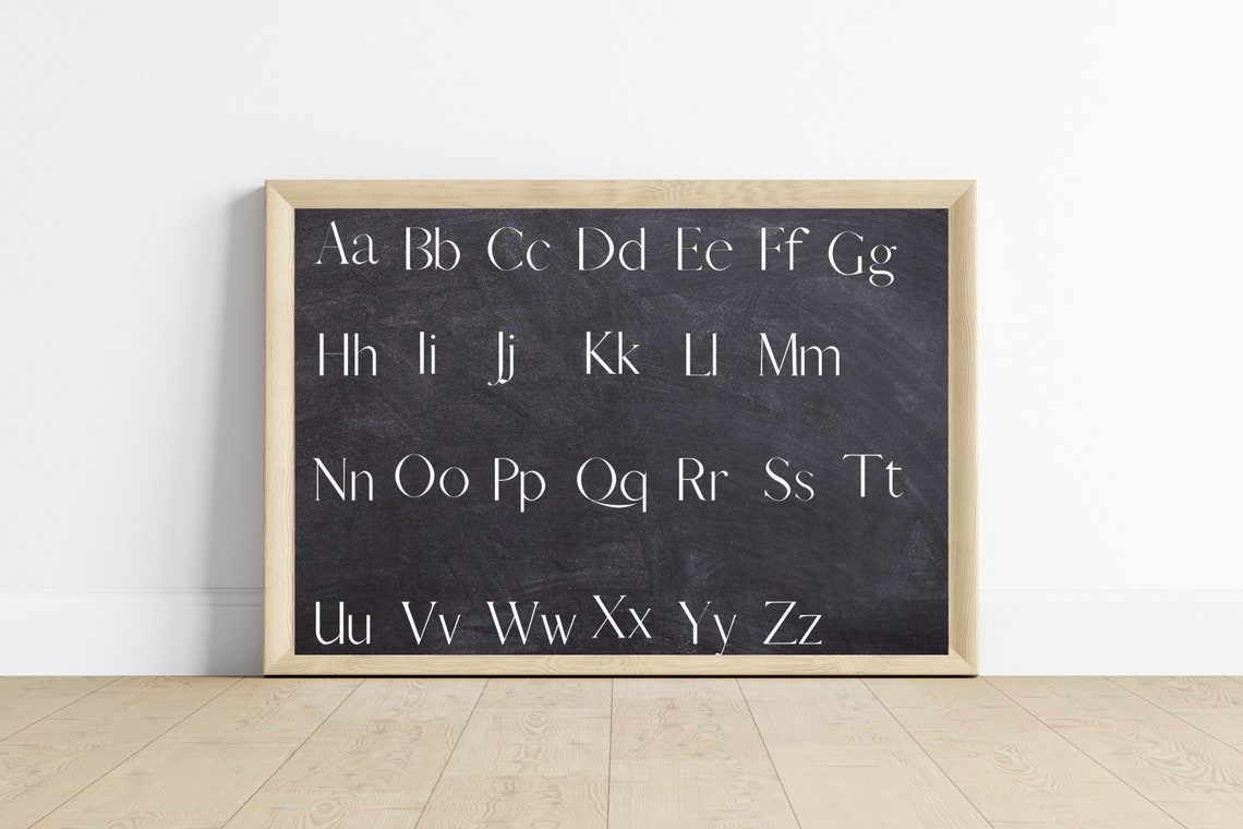 Grammar Poster, ABC List, Educational Wall Art, Kid Alphabet Print ...