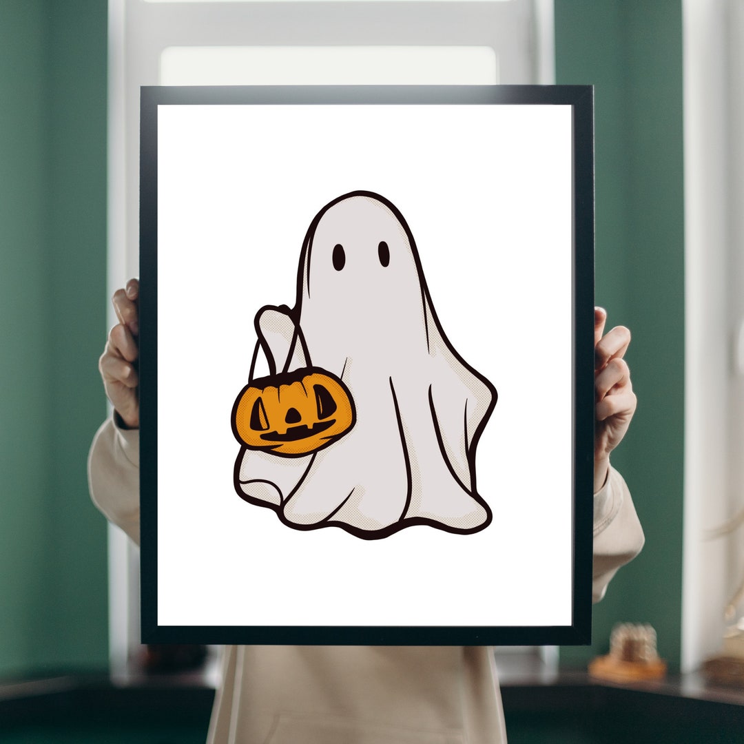 Ghost Print. Ghost Digital Art. Halloween Art Print. Halloween Digital ...