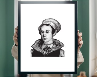 Jane Austen Portrait Print Download, Jane Austen Art. Jane Austen Image Art Print. Pride and Prejudice Quotes. Reading Spot, Reading Corner