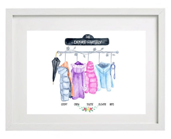 Personalised family coat hooks cheap