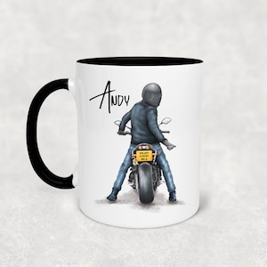 Motorbike Mug personalised, Motorbike Gift, Father's Day gift, Biker, Gift for dad