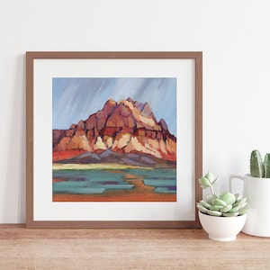 Red Rock Canyon Kunst Druck: Mt Wilson Nevada Landschaft