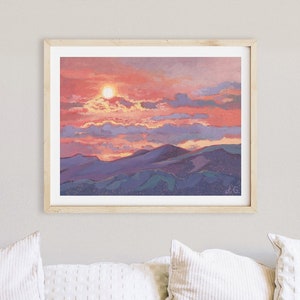 Wüste Sonnenaufgang Kunstdruck: Nevada Berglandschaft