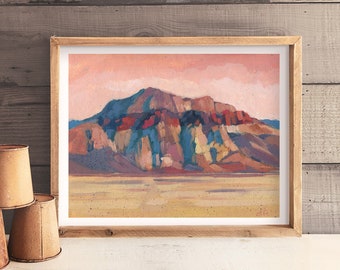 Red Rocks Print - Bridge Mountain - Red Rock Canyon Print - Nevada Landscape - Desert Wall Art - Southwest Art - Rock Climbing Print