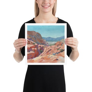 Dreamy Desert View Art Print Red Rock Canyon Nevada Print Desert Landscape Art Southwest Wall Art Beautiful Soothing Desert Art image 7