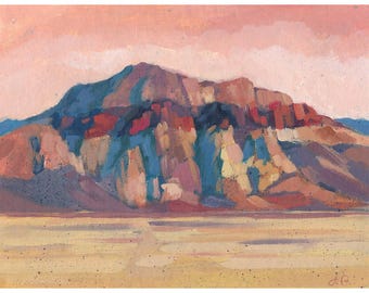 Red Rock Canyon Print: Bridge Mountain Nevada Landscape Art