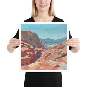 Dreamy Desert View Art Print Red Rock Canyon Nevada Print Desert Landscape Art Southwest Wall Art Beautiful Soothing Desert Art image 9