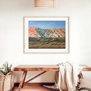 Desert Home in Calico Art Print Peaceful Desert Mountains Red Rock Canyon Print Nevada Art Southwest Landscape Print Western Art image 2