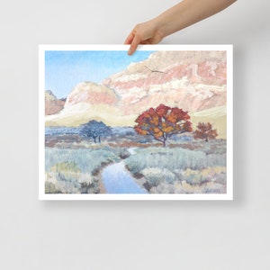 Ash Spring Fine Art Print Desert Mountains and Trees Print Red Rock Canyon Nevada Desert Wall Art Southwest Art Print image 6