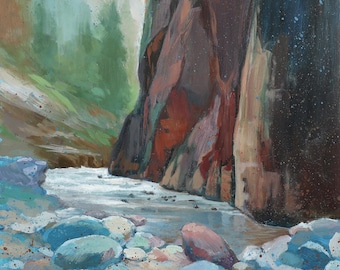 The Narrows Zion Art Print: From Original Utah National Park Painting
