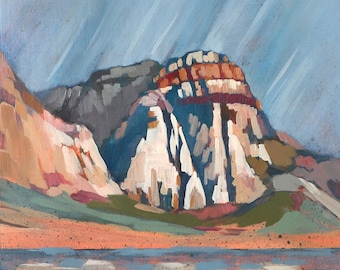 Rainbow Mountain Red Rock Canyon Art Print: Southwest Desert Landscape