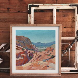 Dreamy Desert View Art Print Red Rock Canyon Nevada Print Desert Landscape Art Southwest Wall Art Beautiful Soothing Desert Art image 5