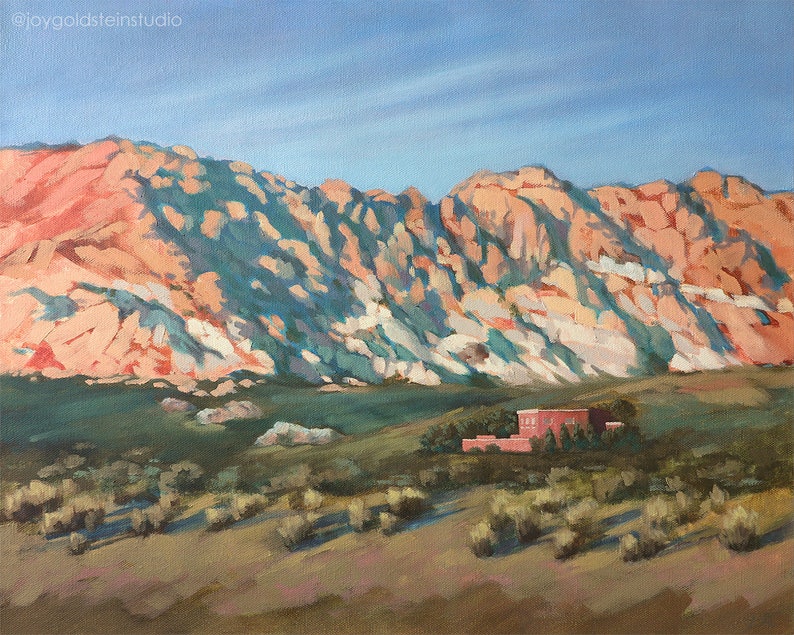 Desert Home in Calico Art Print Peaceful Desert Mountains Red Rock Canyon Print Nevada Art Southwest Landscape Print Western Art image 4