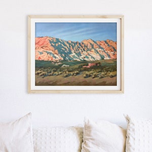 Desert Home in Calico Art Print Peaceful Desert Mountains Red Rock Canyon Print Nevada Art Southwest Landscape Print Western Art image 3