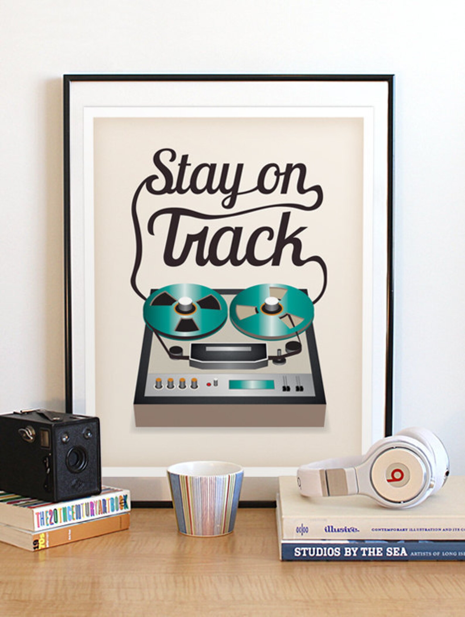 Stay on Track Music Poster Retro Poster Music Art Etsy
