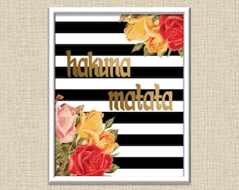 Hakuna Matata - Lion King Quote Printable Wall Art