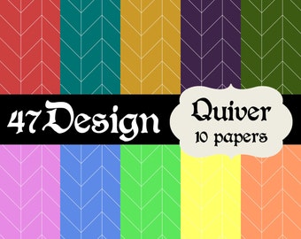 Quiver Digital Scrapbook Paper 10 12x12 300dpi jpeg jpg Printable Papers