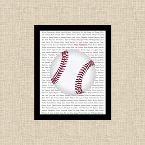 MLB Custom Any Team Baseball Printable Wall Art