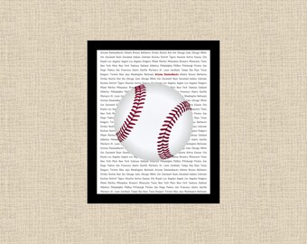 MLB Custom Any Team Baseball Printable Wall Art