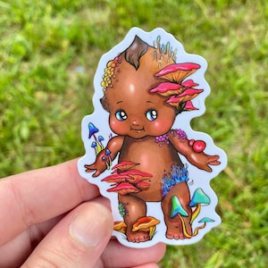 Kewpie with Fungus 3 Inch Vinyl Sticker