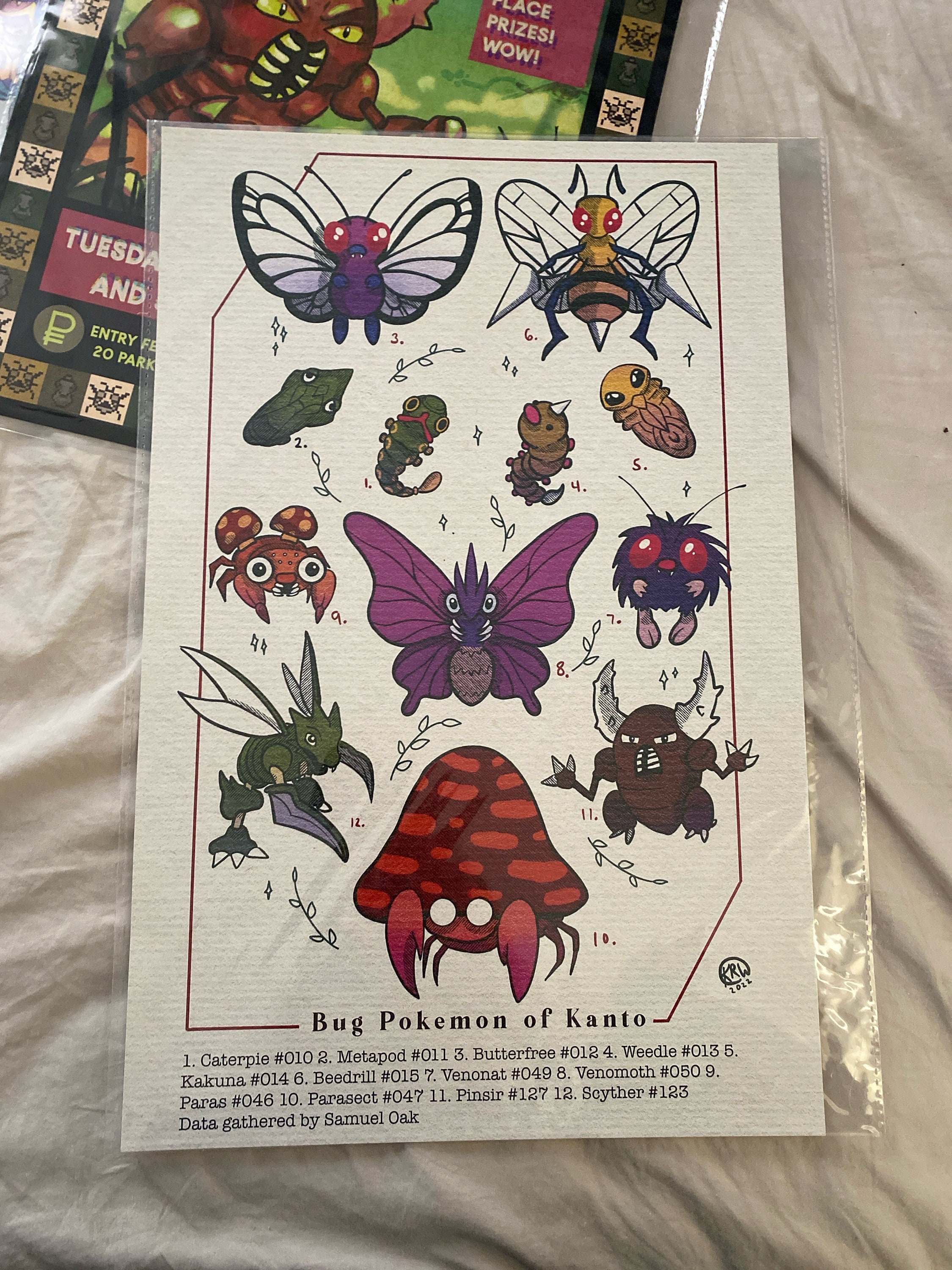 Bug Pokémon Scientific Poster 17inx11in - Etsy
