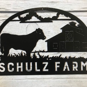 Custom Cattle Sign, Personalized Farm Sign