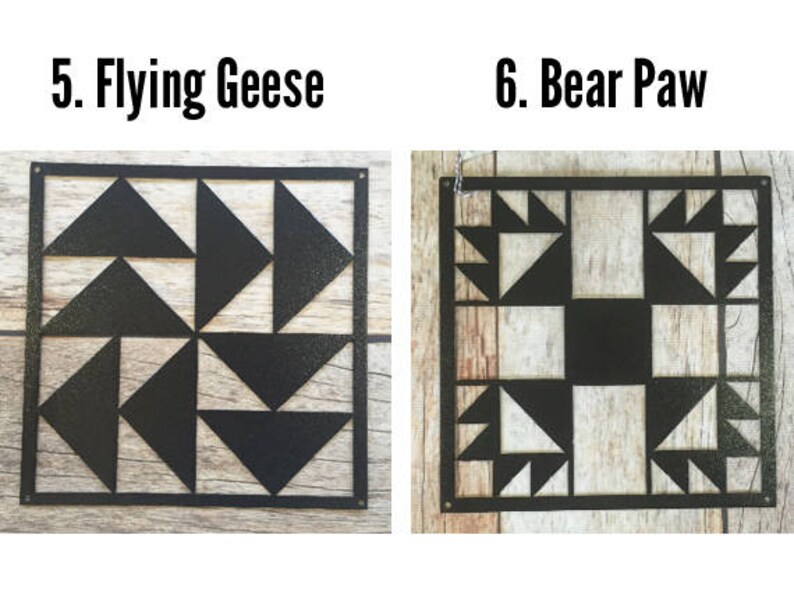 Metal Barn Quilts Set of 4 Your Choice of Pattern Etsy