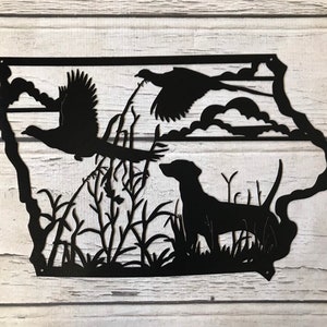 Iowa Pheasant Hunting Scene, Pheasant Art, Iowa Wildlife
