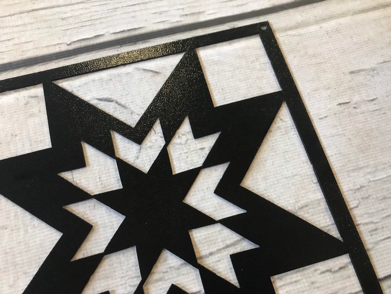 Lone Star Quilt Block Barn Quilt Metal Barn Quilt Etsy