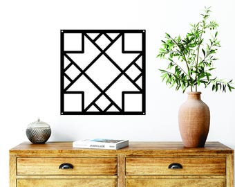 Geometric Barn Quilt, Geometric Star Barn Quilt, Barn Quilt, Metal Barn Quilt