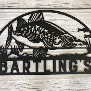 Personalized Walleye Fishing Sign, Custom Fishing Sign