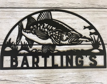 Personalized Walleye Fishing Sign, Custom Fishing Sign