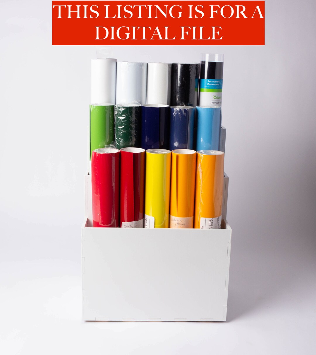 DIGITAL FILE Vinyl Roll Storage Laser Cutter Plans - Etsy