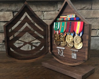 Military medal display case