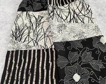 Pañuelo kimono de seda en blanco y negro. Envío nacional gratuito.