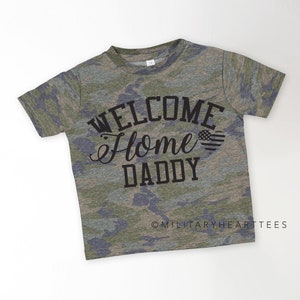 Welcome Home Dad shirt, Welcome Home Daddy shirt, Personalized Military kids homecoming shirt, Military dad homecoming shirt